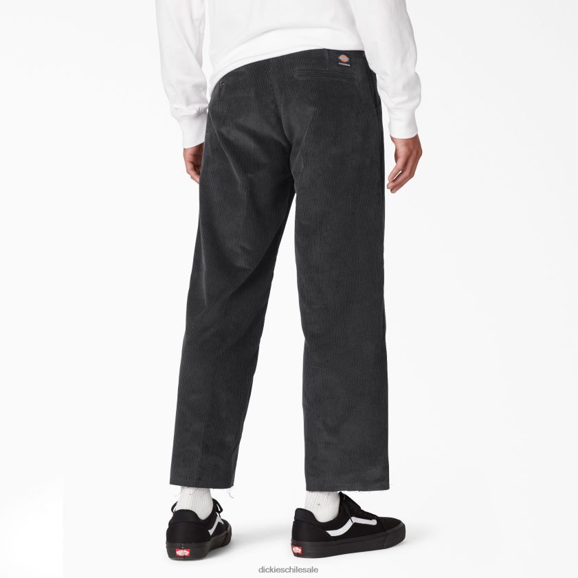 negro (bkx) hombres Franky Villani pantalones Sicko de pana con doble rodilla Dickies vestir X4H0F193