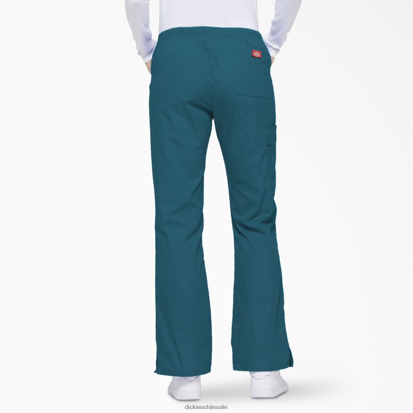 azul caribe (crb) mujer Pantalones médicos tipo cargo con pierna acampanada de eds Signature Dickies vestir X4H0F2521