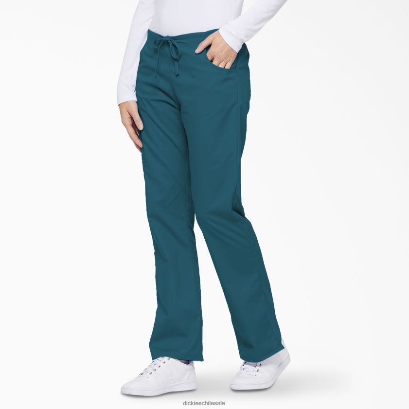 azul caribe (crb) mujer Pantalones médicos tipo cargo con pierna acampanada de eds Signature Dickies vestir X4H0F2521