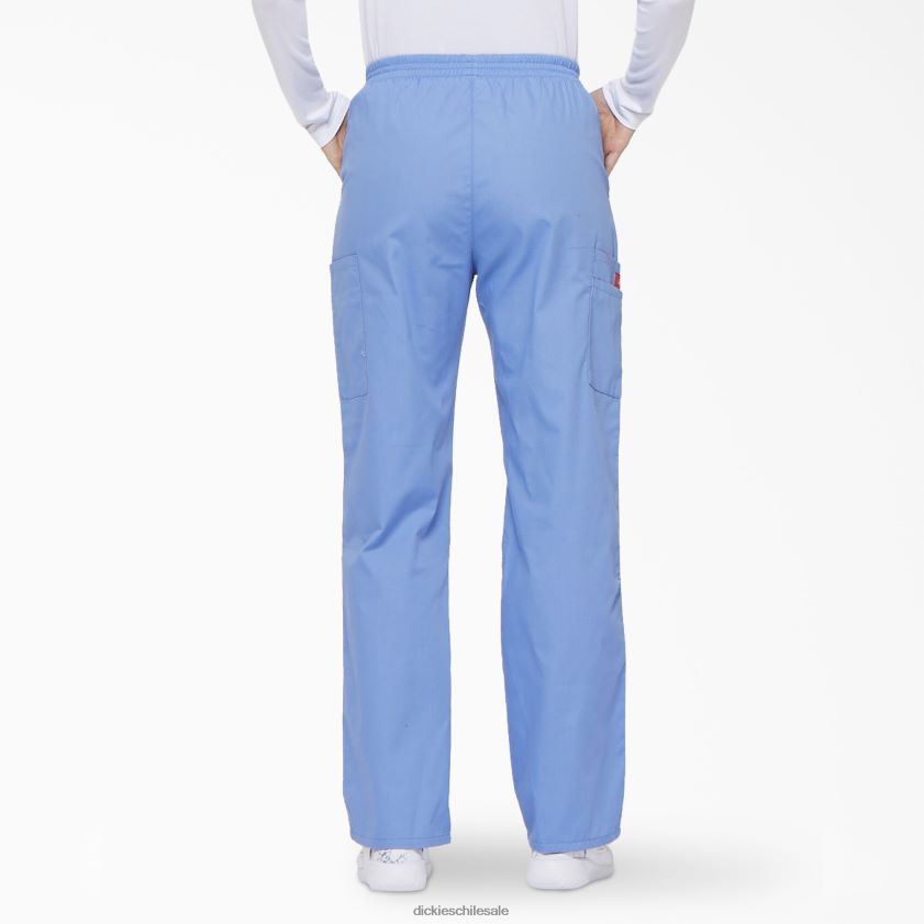 azul cielo (cbl) mujer Pantalones médicos tipo cargo con pernera cónica de la firma eds Dickies vestir X4H0F2386