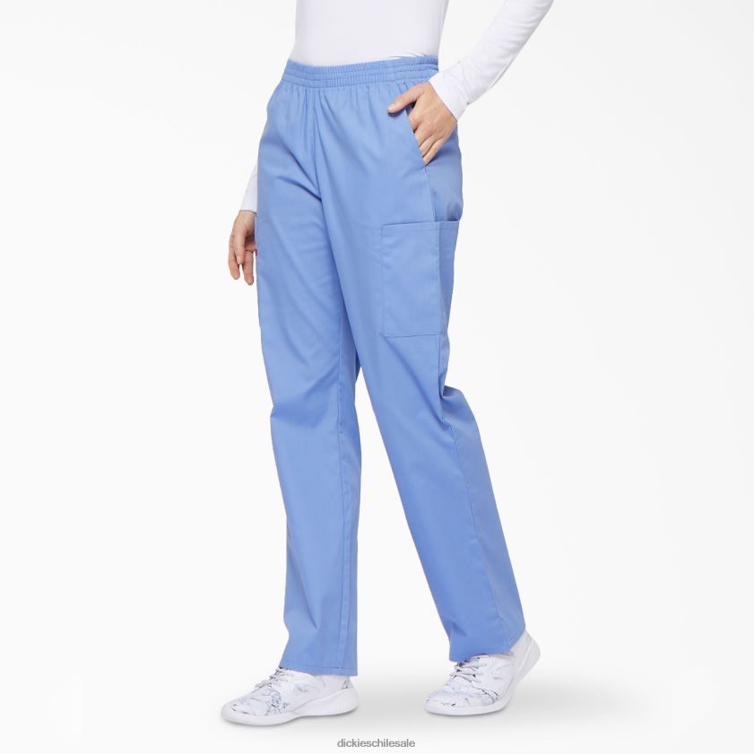 azul cielo (cbl) mujer Pantalones médicos tipo cargo con pernera cónica de la firma eds Dickies vestir X4H0F2386