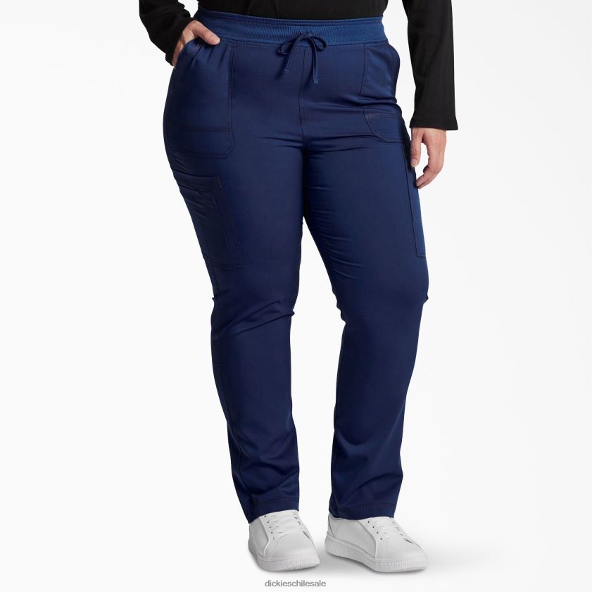 azul marino (nvy) mujer pantalones médicos tipo cargo con pernera cónica Dickies vestir X4H0F2558