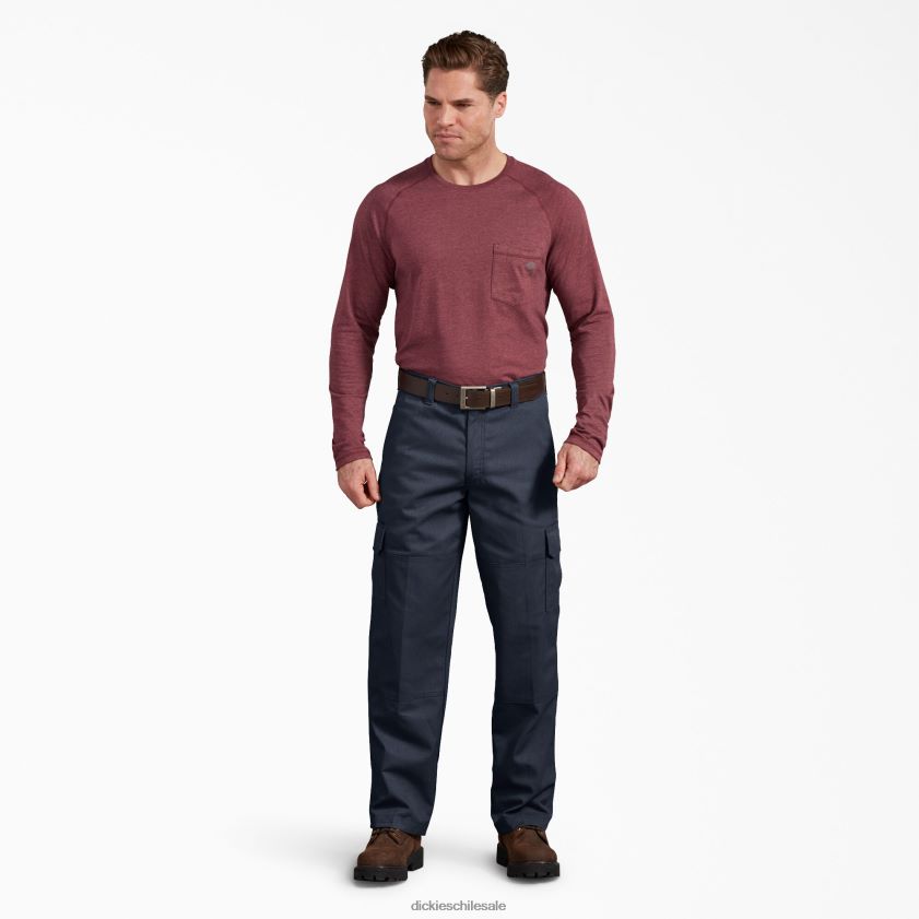 azul marino oscuro (dn) hombres pantalones cargo de ajuste regular con cintura activa Dickies vestir X4H0F166