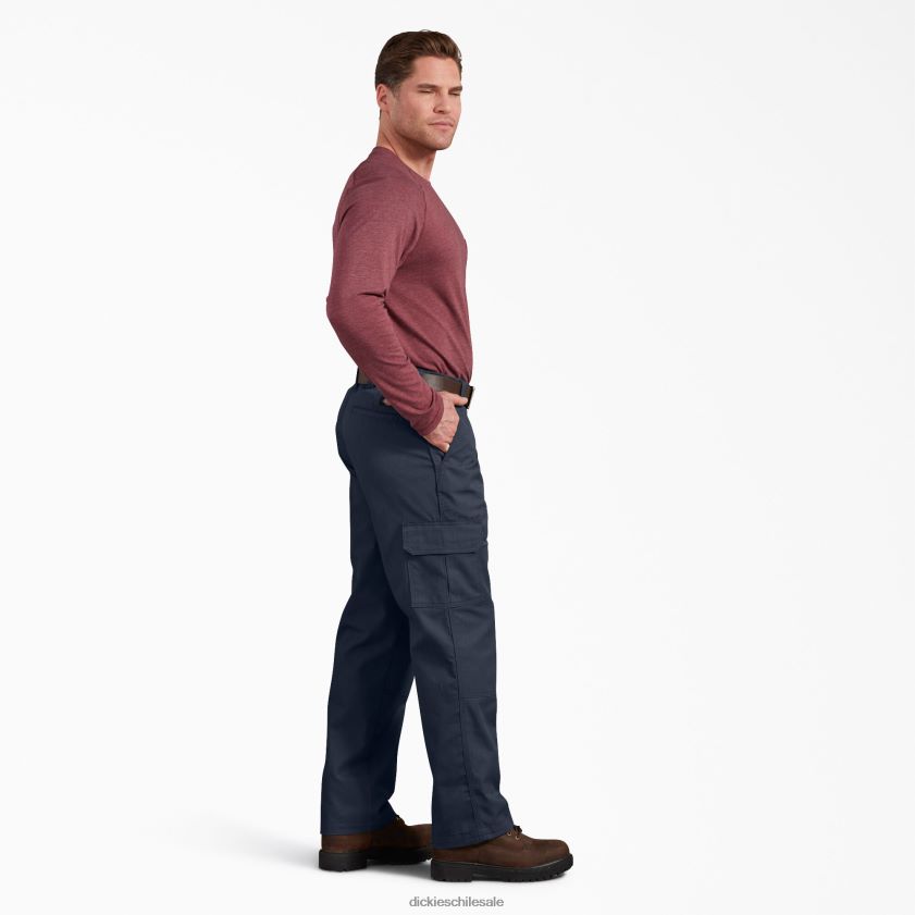 azul marino oscuro (dn) hombres pantalones cargo de ajuste regular con cintura activa Dickies vestir X4H0F166