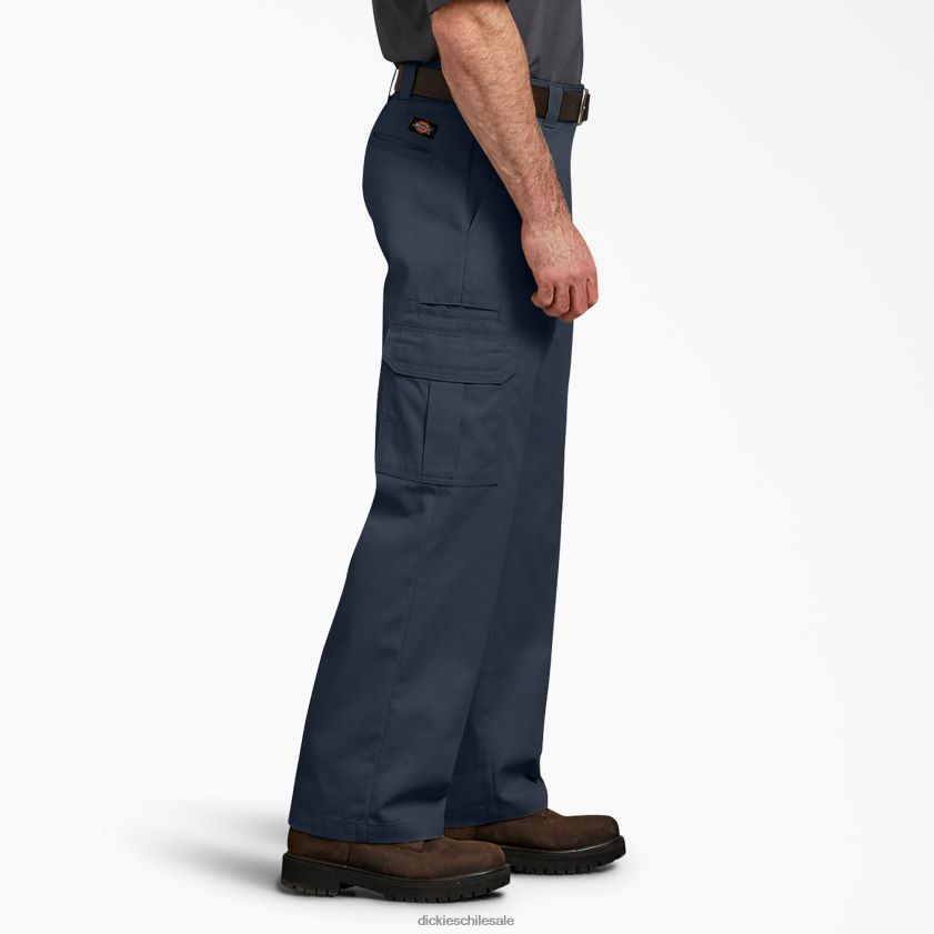 azul marino oscuro (dn) hombres pantalones cargo flexibles de ajuste holgado Dickies vestir X4H0F124