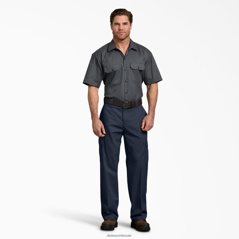 azul marino oscuro (dn) hombres pantalones cargo flexibles de ajuste holgado Dickies vestir X4H0F124