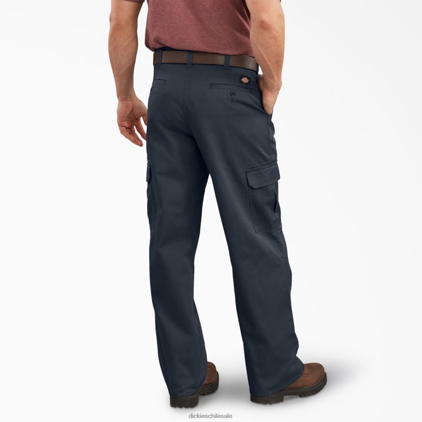 azul marino oscuro enjuagado (rdn) hombres pantalones cargo holgados Dickies vestir X4H0F82