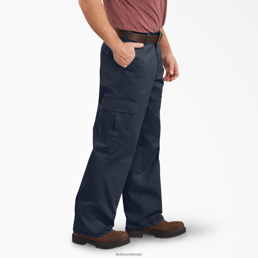 azul marino oscuro enjuagado (rdn) hombres pantalones cargo holgados Dickies vestir X4H0F82