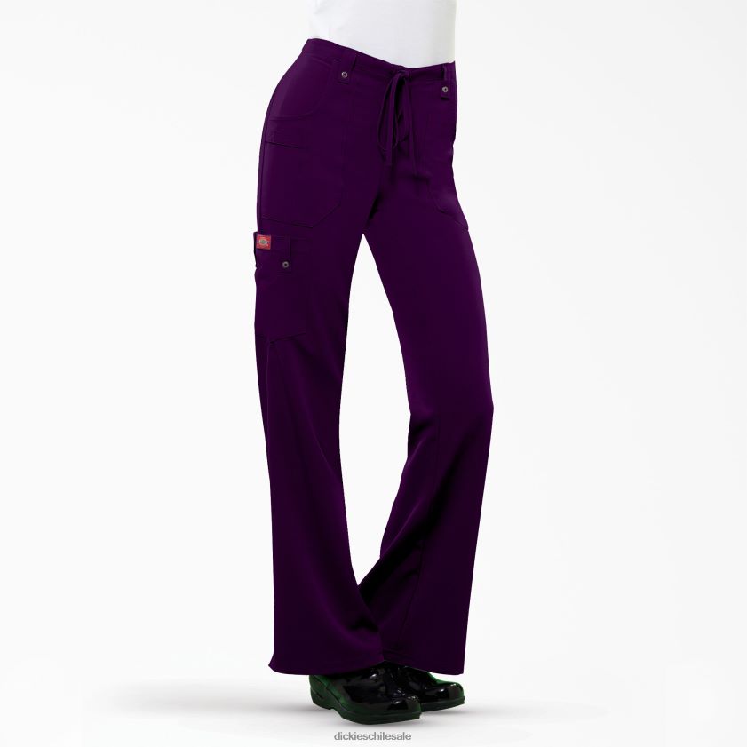 berenjena morada (huevo) mujer Pantalones médicos cargo xtreme stretch con pierna acampanada Dickies vestir X4H0F2428