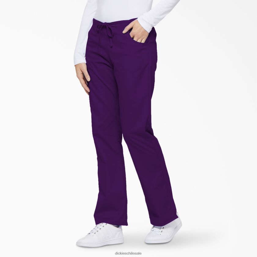 berenjena morada (huevo) mujer Pantalones médicos tipo cargo con pierna acampanada de eds Signature Dickies vestir X4H0F2524