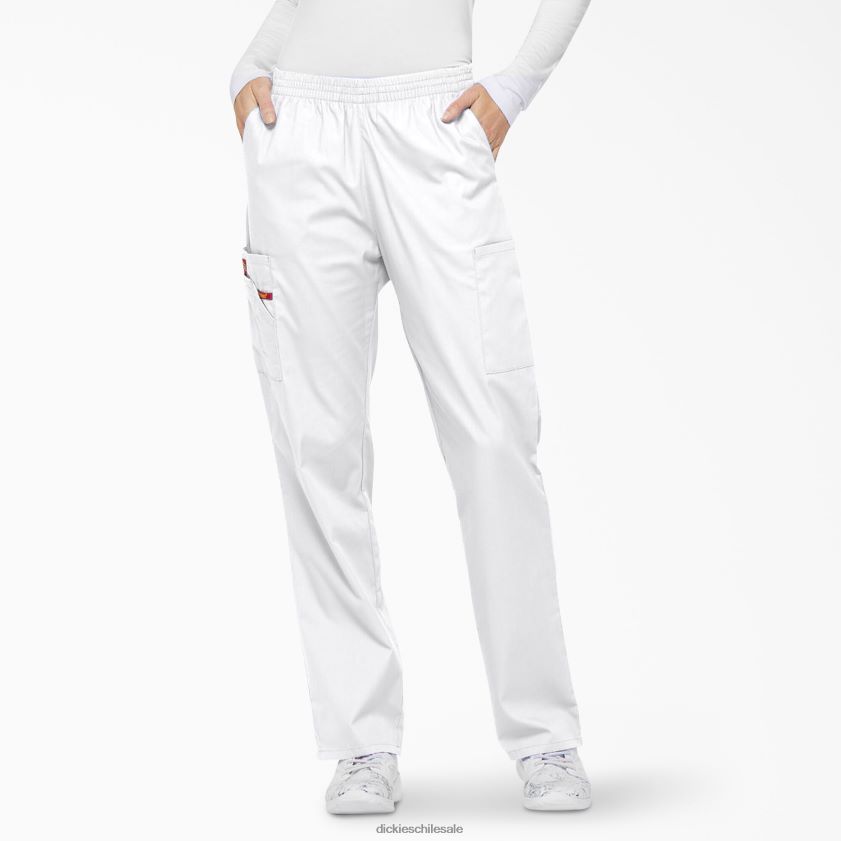 blanco (dwh) mujer Pantalones médicos tipo cargo con pernera cónica de la firma eds Dickies vestir X4H0F2389