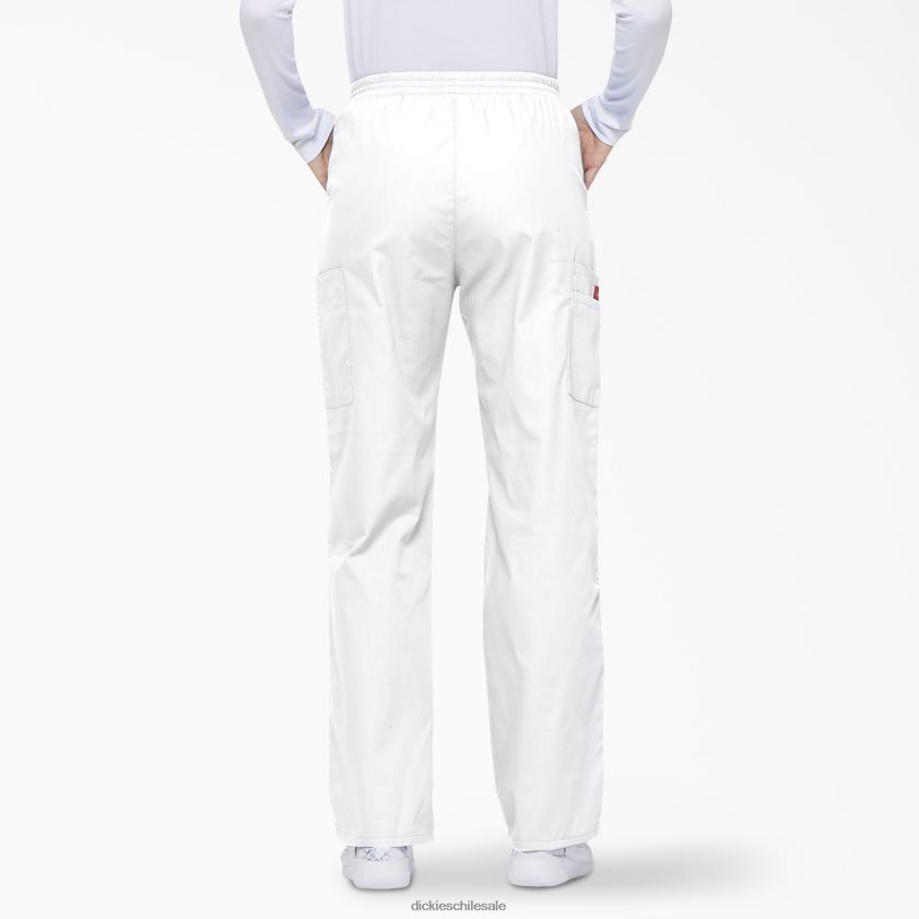blanco (dwh) mujer Pantalones médicos tipo cargo con pernera cónica de la firma eds Dickies vestir X4H0F2389