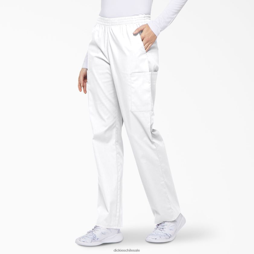 blanco (dwh) mujer Pantalones médicos tipo cargo con pernera cónica de la firma eds Dickies vestir X4H0F2389