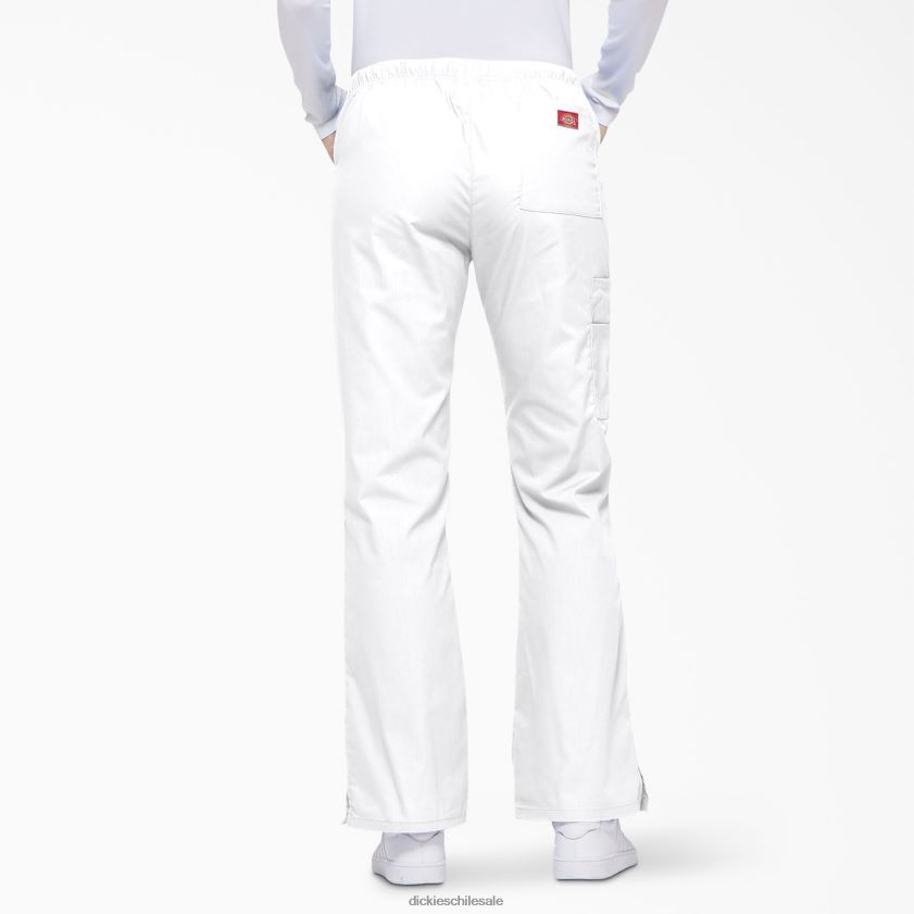 blanco (dwh) mujer Pantalones médicos tipo cargo con pierna acampanada de eds Signature Dickies vestir X4H0F2523