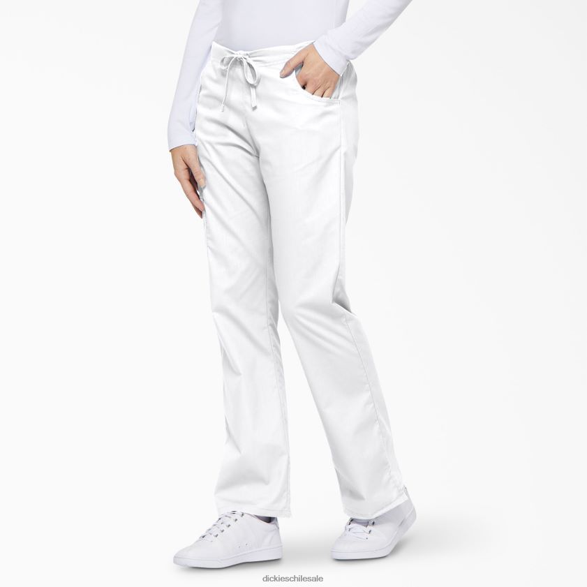 blanco (dwh) mujer Pantalones médicos tipo cargo con pierna acampanada de eds Signature Dickies vestir X4H0F2523