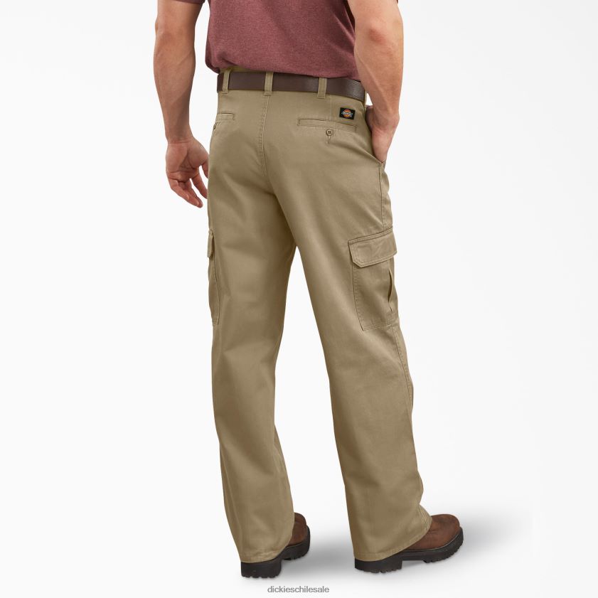 caqui enjuagado (rkh) hombres pantalones cargo holgados Dickies vestir X4H0F83