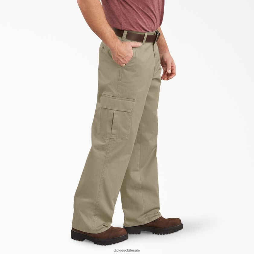 caqui enjuagado (rkh) hombres pantalones cargo holgados Dickies vestir X4H0F83