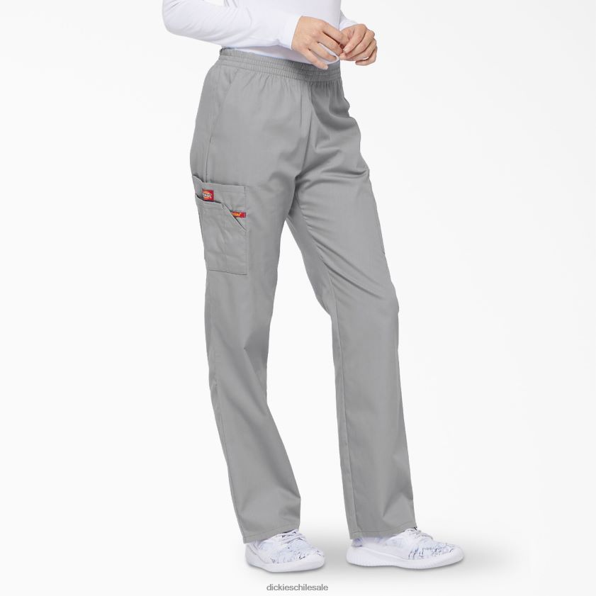 gris (gy) mujer Pantalones médicos tipo cargo con pernera cónica de la firma eds Dickies vestir X4H0F2392