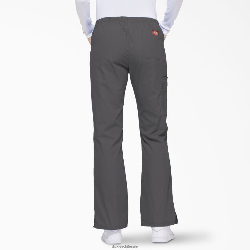 gris peltre (banco) mujer Pantalones médicos tipo cargo con pierna acampanada de eds Signature Dickies vestir X4H0F2532