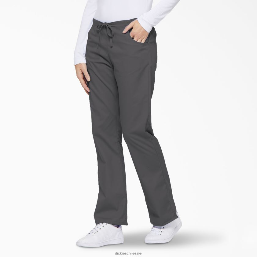 gris peltre (banco) mujer Pantalones médicos tipo cargo con pierna acampanada de eds Signature Dickies vestir X4H0F2532