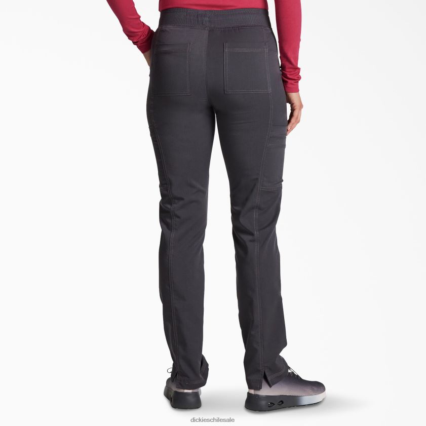 gris peltre (banco) mujer pantalones médicos tipo cargo con pernera cónica Dickies vestir X4H0F2559