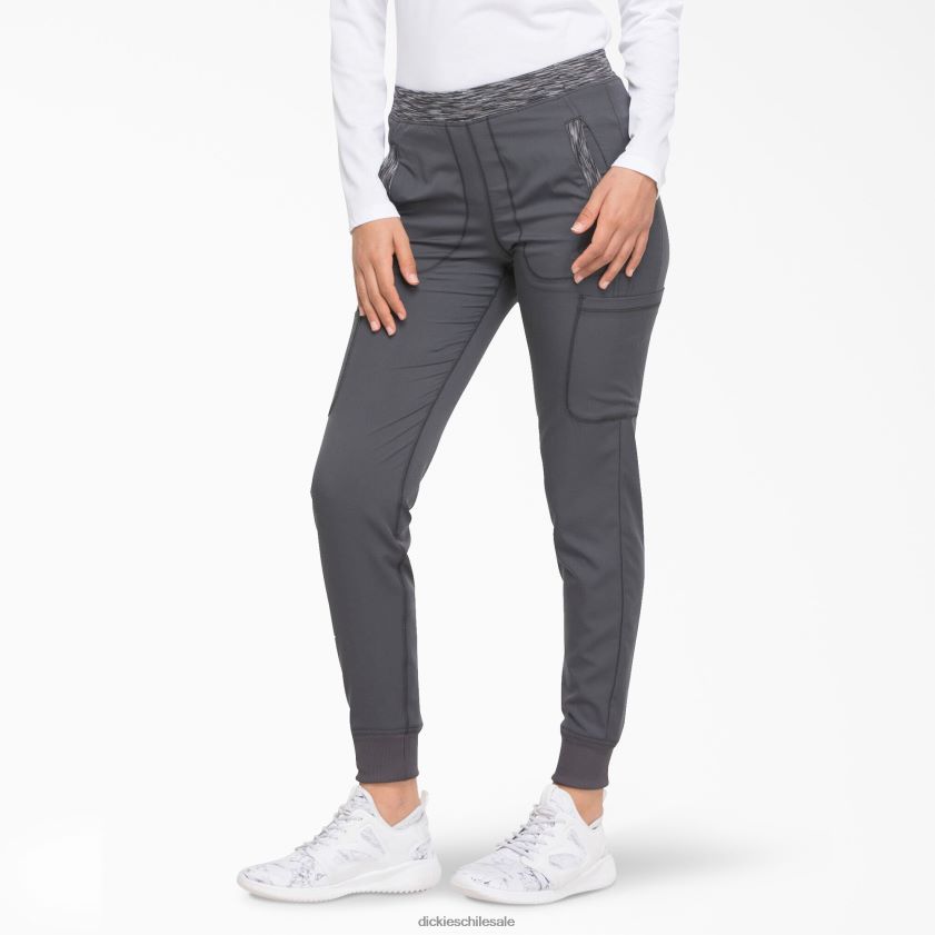 gris peltre (banco) mujer pantalones médicos tipo jogger dynamix Dickies vestir X4H0F2589
