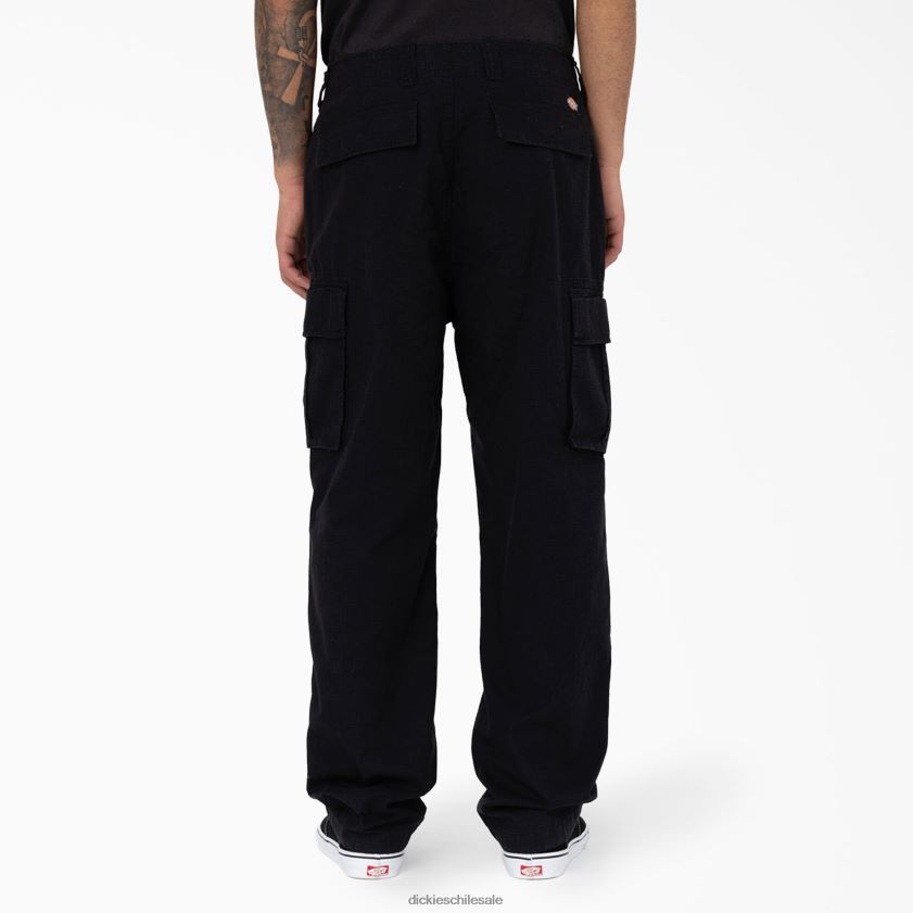negro (bkx) hombres Pantalones cargo con doble rodilla y ajuste holgado de Eagle Bend Dickies vestir X4H0F205
