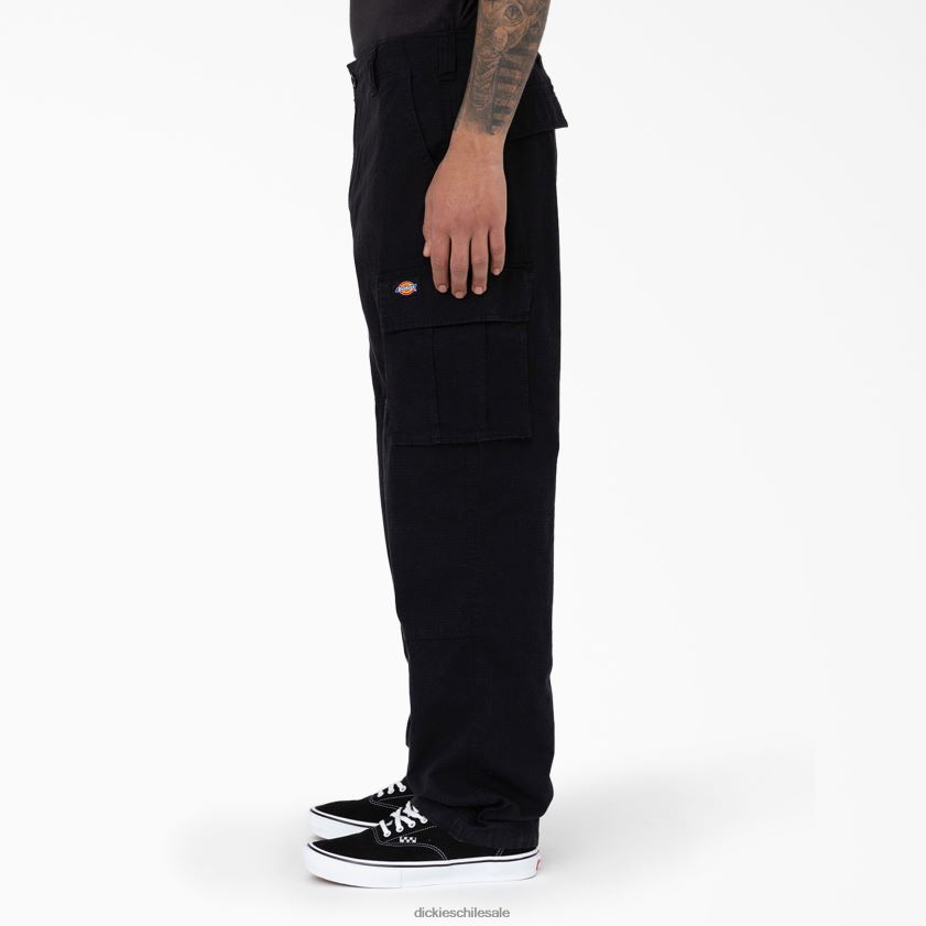 negro (bkx) hombres Pantalones cargo con doble rodilla y ajuste holgado de Eagle Bend Dickies vestir X4H0F205
