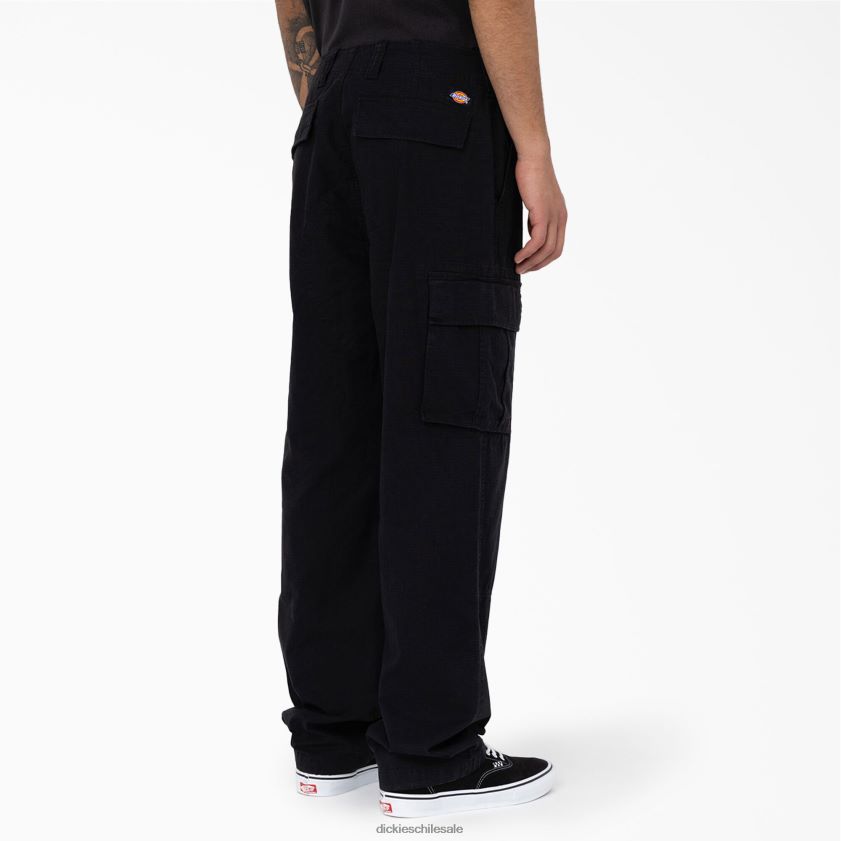 negro (bkx) hombres Pantalones cargo con doble rodilla y ajuste holgado de Eagle Bend Dickies vestir X4H0F205
