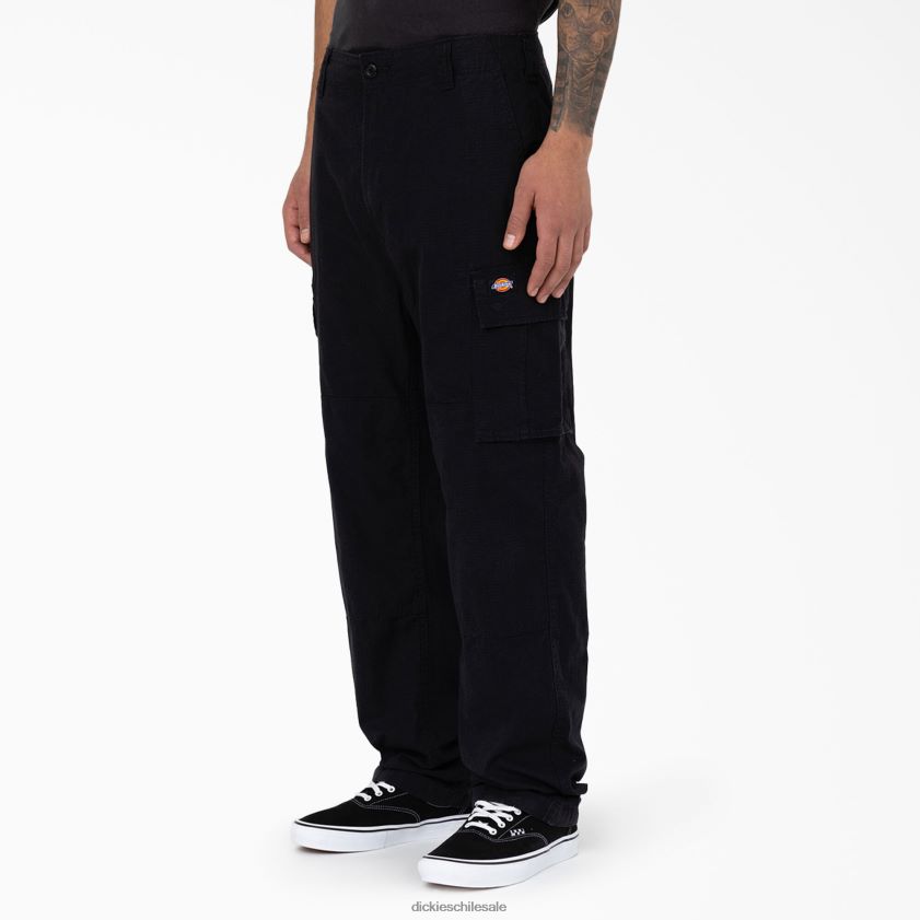 negro (bkx) hombres Pantalones cargo con doble rodilla y ajuste holgado de Eagle Bend Dickies vestir X4H0F205