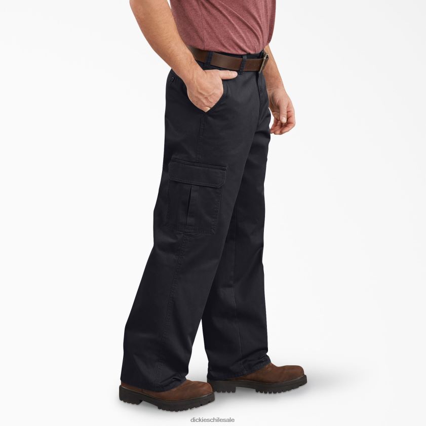 negro enjuagado (rbk) hombres pantalones cargo holgados Dickies vestir X4H0F80