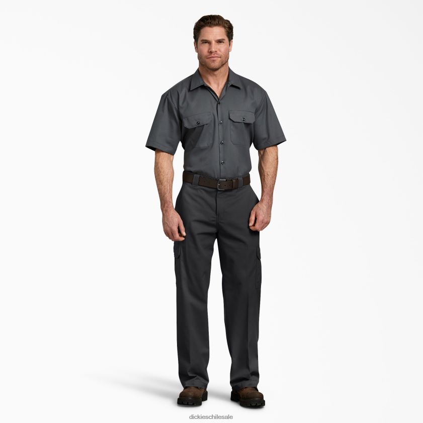 negro (negro) hombres pantalones cargo flexibles de ajuste holgado Dickies vestir X4H0F123