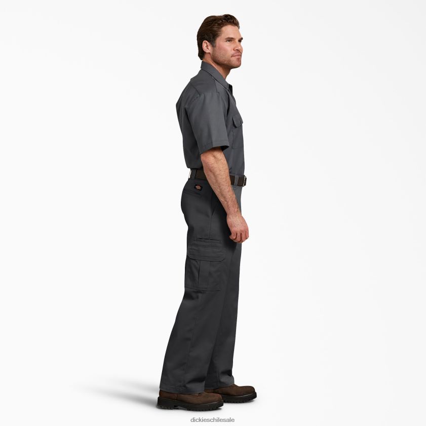 negro (negro) hombres pantalones cargo flexibles de ajuste holgado Dickies vestir X4H0F123
