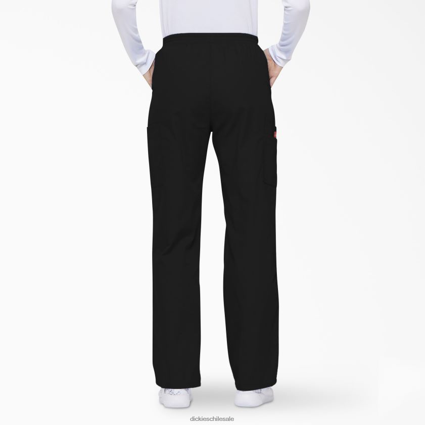 negro (negro) mujer Pantalones médicos tipo cargo con pernera cónica de la firma eds Dickies vestir X4H0F2385