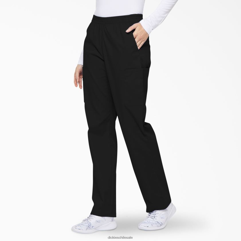 negro (negro) mujer Pantalones médicos tipo cargo con pernera cónica de la firma eds Dickies vestir X4H0F2385