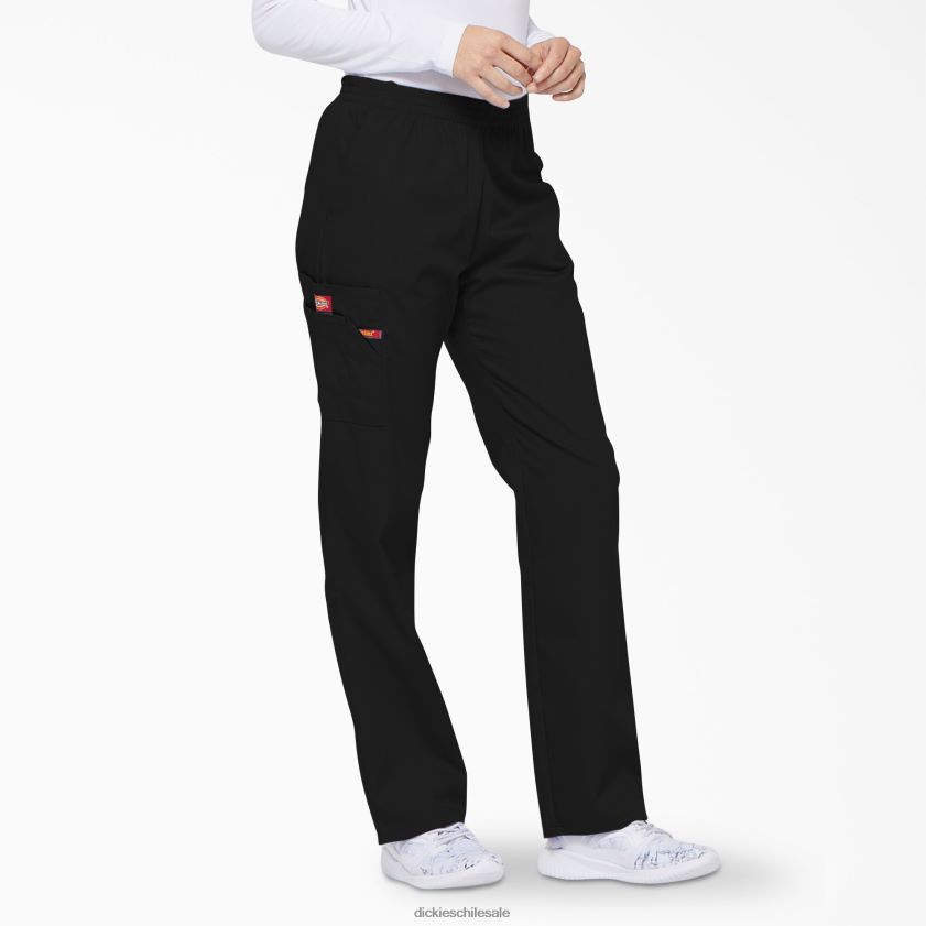 negro (negro) mujer Pantalones médicos tipo cargo con pernera cónica de la firma eds Dickies vestir X4H0F2385