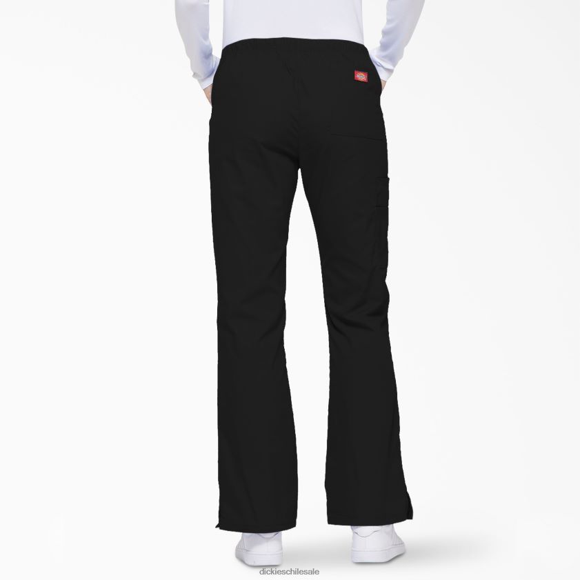 negro (negro) mujer Pantalones médicos tipo cargo con pierna acampanada de eds Signature Dickies vestir X4H0F2519