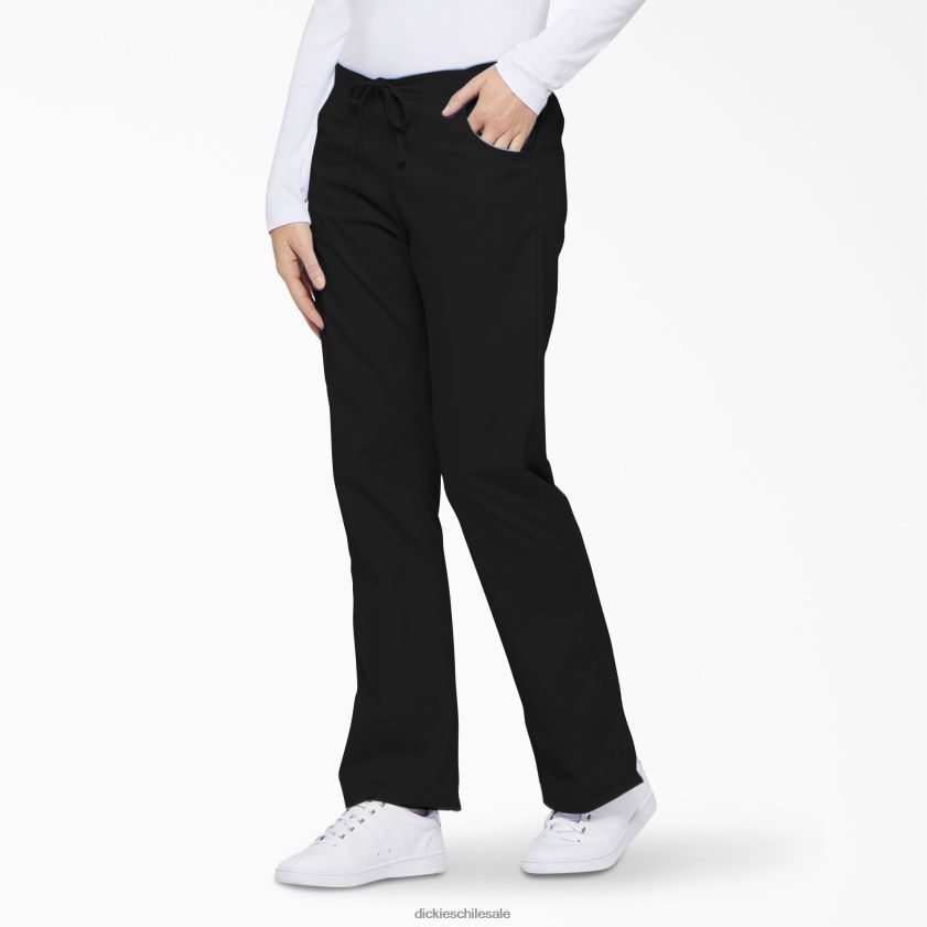 negro (negro) mujer Pantalones médicos tipo cargo con pierna acampanada de eds Signature Dickies vestir X4H0F2519