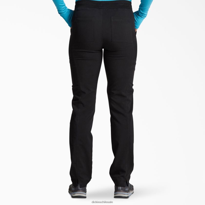negro (negro) mujer pantalones médicos tipo cargo con pernera cónica Dickies vestir X4H0F2557