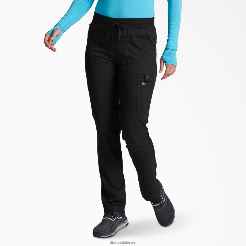 negro (negro) mujer pantalones médicos tipo cargo con pernera cónica Dickies vestir X4H0F2557
