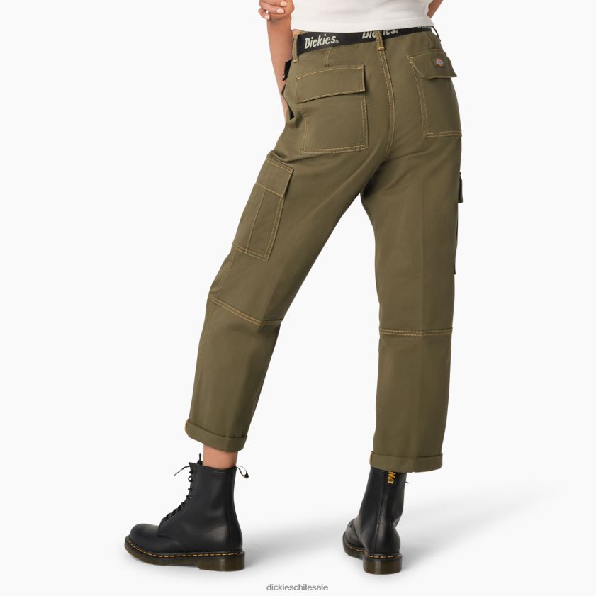 regular mujer pantalones cargo capri con costuras en contraste Dickies vestir X4H0F1805