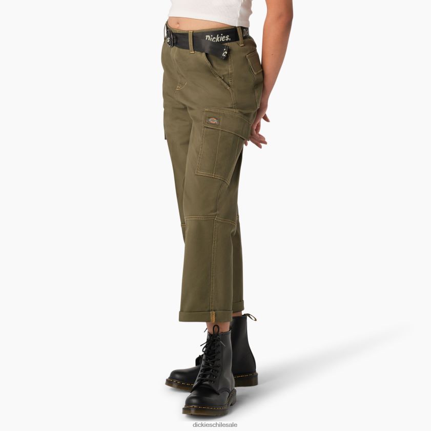 regular mujer pantalones cargo capri con costuras en contraste Dickies vestir X4H0F1805