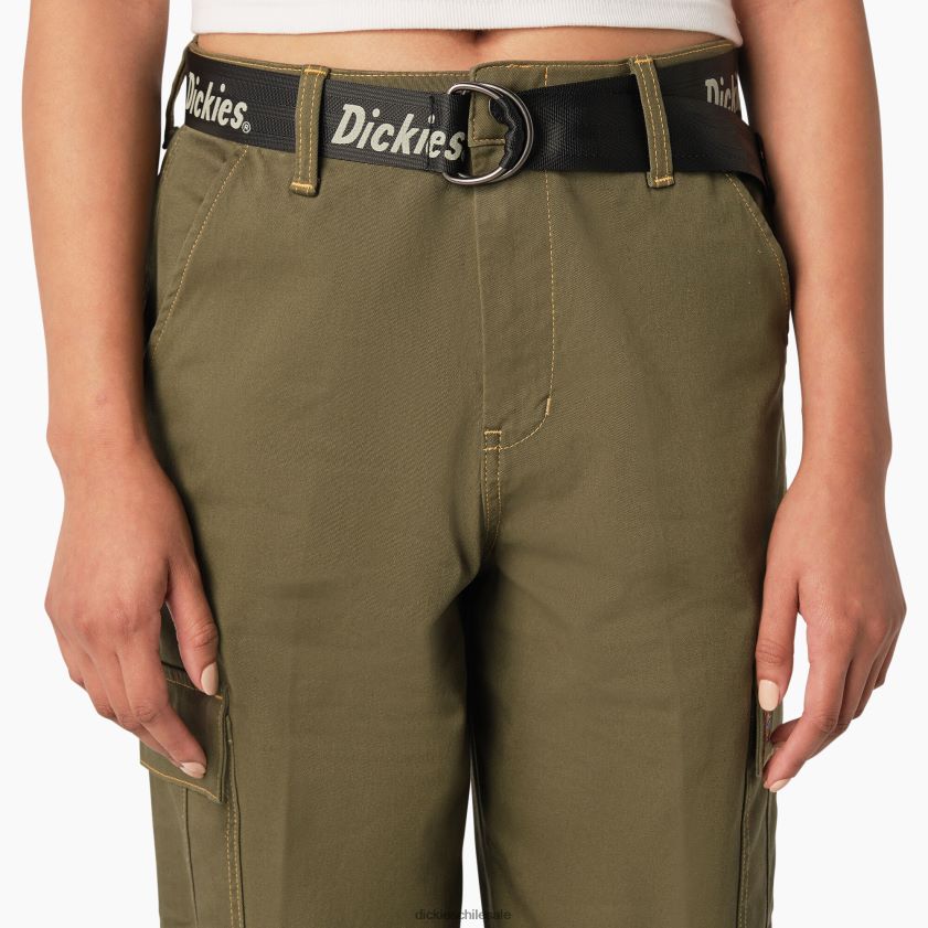 regular mujer pantalones cargo capri con costuras en contraste Dickies vestir X4H0F1805