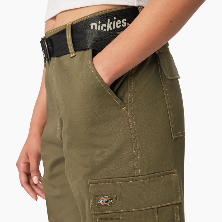 regular mujer pantalones cargo capri con costuras en contraste Dickies vestir X4H0F1805