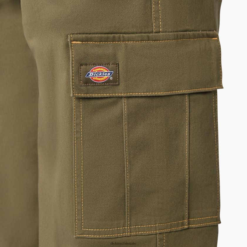 regular mujer pantalones cargo capri con costuras en contraste Dickies vestir X4H0F1805