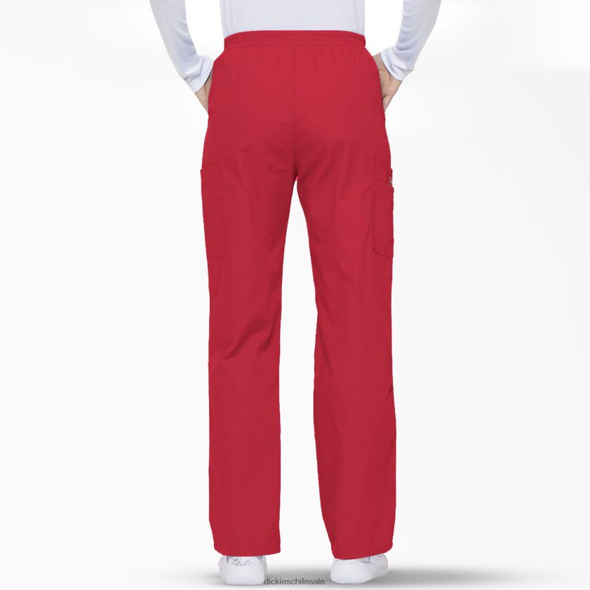 rojo (rd) mujer Pantalones médicos tipo cargo con pernera cónica de la firma eds Dickies vestir X4H0F2400