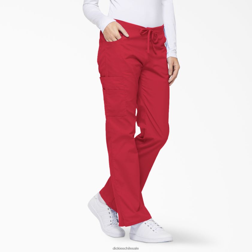 rojo (rd) mujer Pantalones médicos tipo cargo con pierna acampanada de eds Signature Dickies vestir X4H0F2534