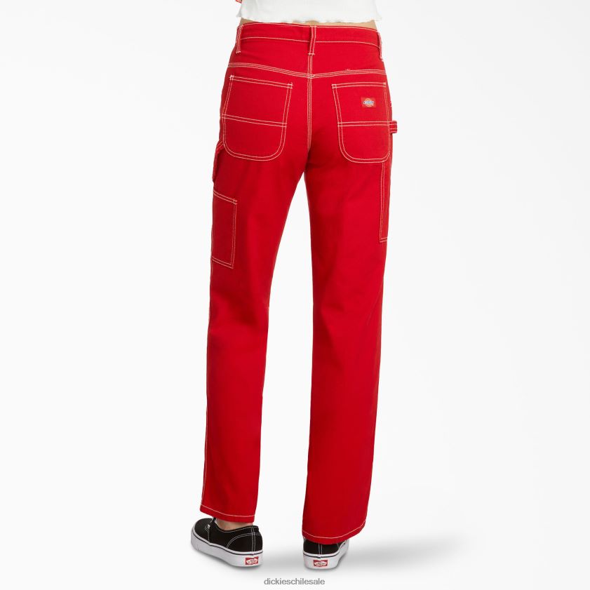 rojo (rd) niños pantalones de carpintero de corte holgado para jóvenes Dickies vestir X4H0F1883