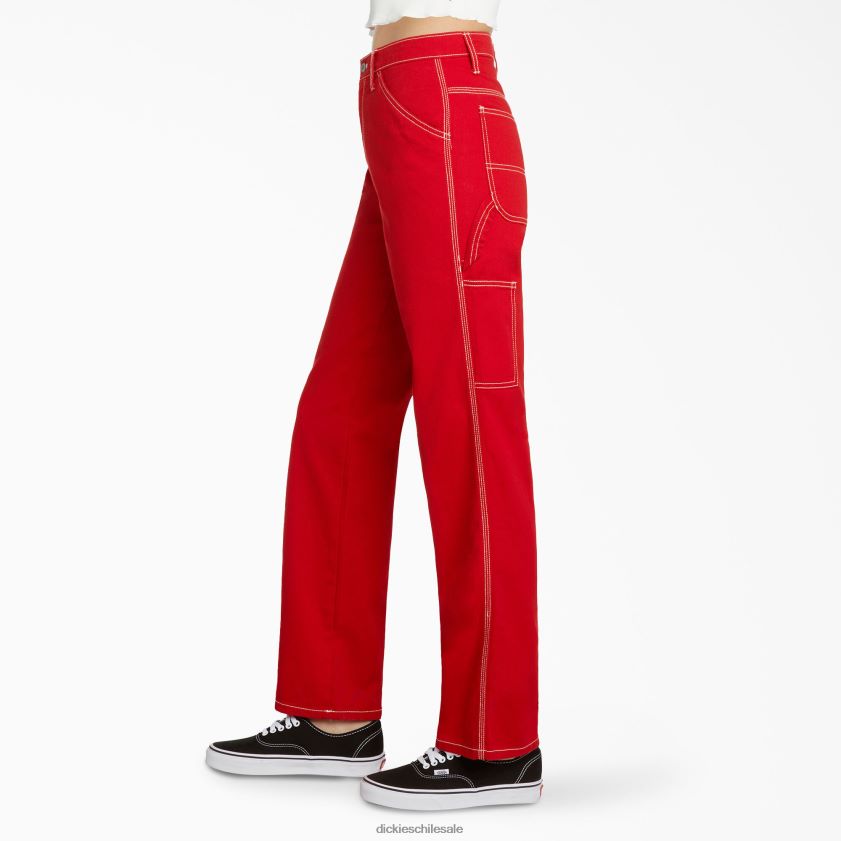 rojo (rd) niños pantalones de carpintero de corte holgado para jóvenes Dickies vestir X4H0F1883