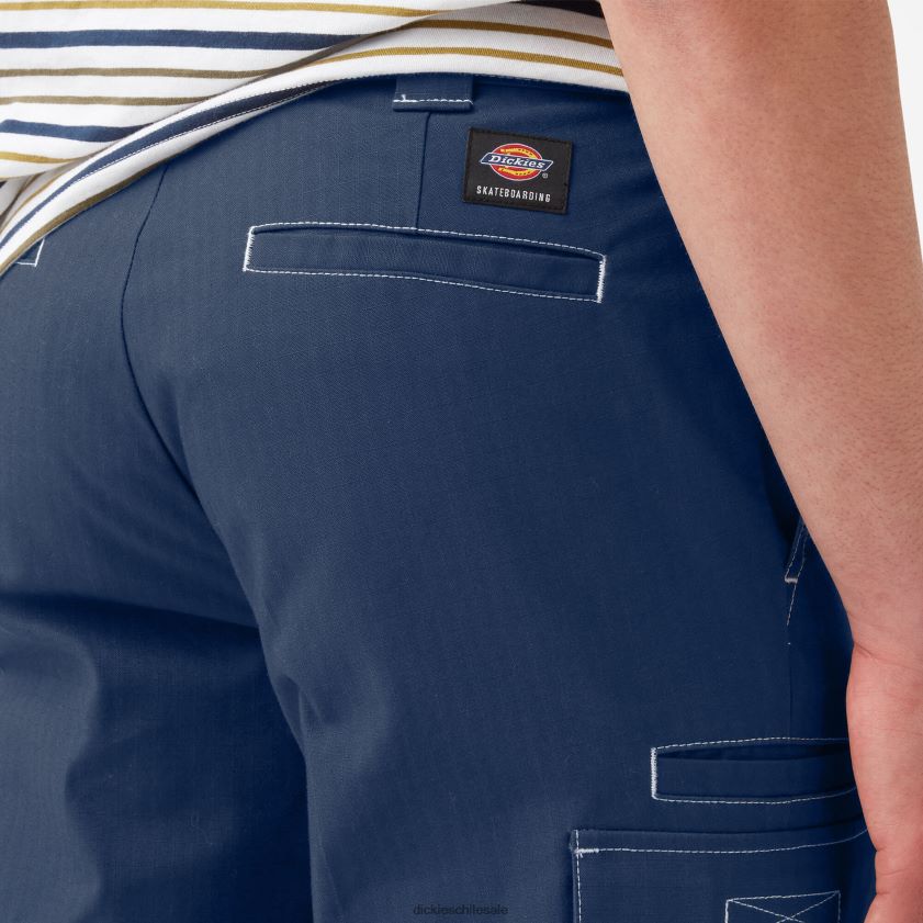 tinta azul marino/costura blanca (i2w) hombres pantalones cargo de skate ripstop Dickies vestir X4H0F306